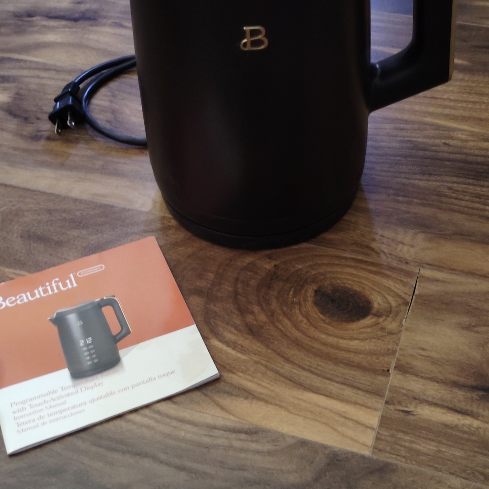 Black Electric Kettle with Handle